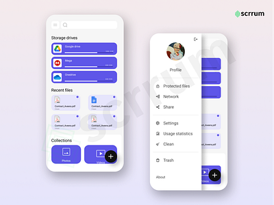 File Manager App app branding design graphic design logo minimal ui ux vector