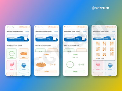 Self ordering application, Minimal design app branding design graphic design logo minimal ui ux vector