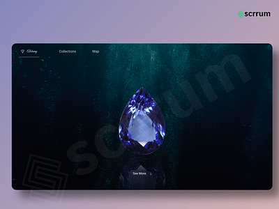 Gems stones website with parallax effect app branding design graphic design logo minimal ui ux vector