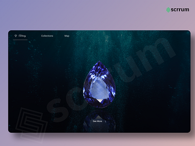 Gems stones website with parallax effect