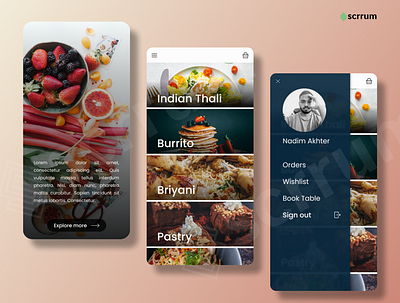 Restaurant food ordering app with table booking app branding design graphic design illustration logo minimal ui ux vector