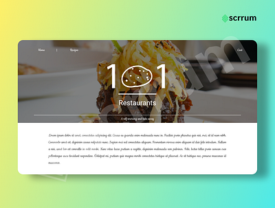 101 restaurant webpage 3d animation app branding design graphic design illustration logo minimal motion graphics ui ux vector