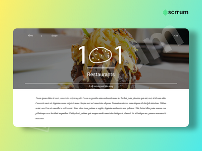 101 restaurant webpage