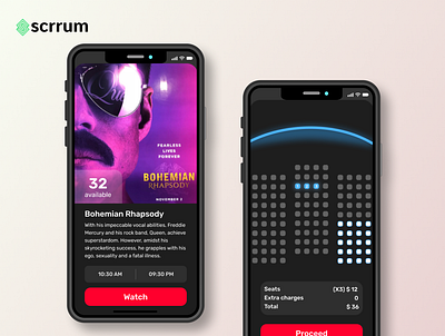 Movie ticket booking app app branding design graphic design illustration logo minimal ui ux vector