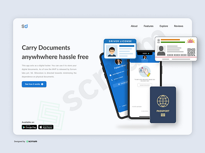 Sdocstore landing page banner 3d animation app branding design graphic design illustration logo minimal motion graphics ui ux vector