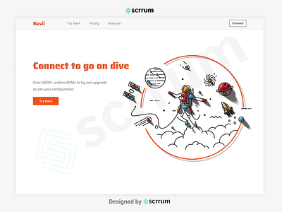 Landing page concept: Navii