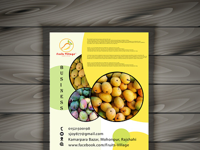 One Page Fruits Village Business Flyer Design