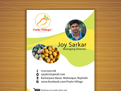 One Page Fruits Village Business Flyer Design