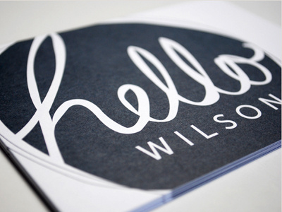 HelloWilson postcard branding marketing postcard print design self promotional