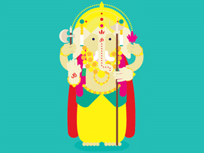 Lord Ganesh art design gif graphic graphicdesign illustration illustrator infographic lordganesh motion
