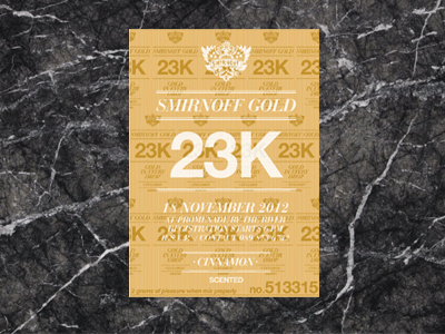 SMIRNOFF GOLD 24K INVITATION CARD art artdirection creative creativedirection design graphic graphicdesign graphicdirection invitation