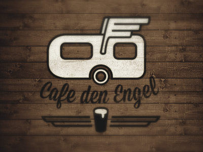 Cafe Den Engel Logo angel bar cafe den engel logo wood