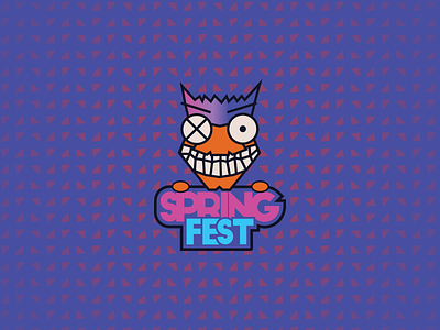 Spring Fest character festival logo music spring