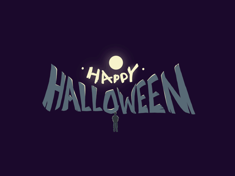 Happy Halloween autumn calligraphy halloween illustration night october scary spooky