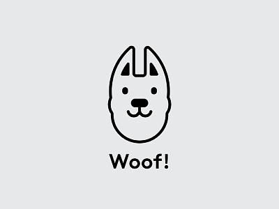 Woof ! branding cartoon dog icon illustration pet woof