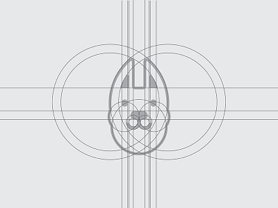 Woof BTS circle construction dog illustration line logo process