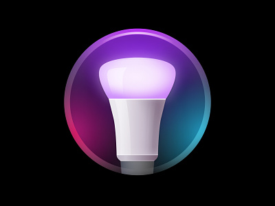 Logo design for Hue Sync app branding bulb colorful colorlight desktoplogo entertainment illustration lighting effects lights logo logo design