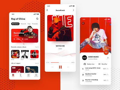 Rap of China design ui ux