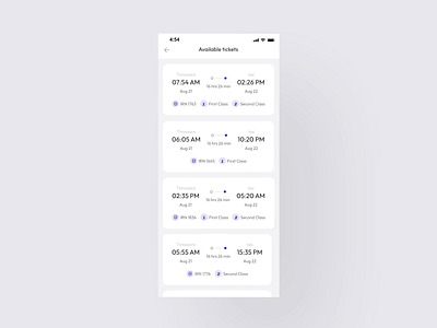 Train Booking App Interaction Concept after effects blue book a train ticket booking card design geometric home input interactive list protopie prototype soft shadows ticket train ui