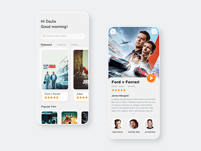 Movie Info App app apple design film ios neumorphism ui ux