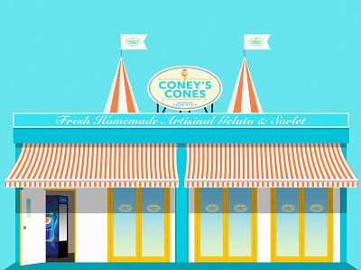 coney's cones color design illustration ps