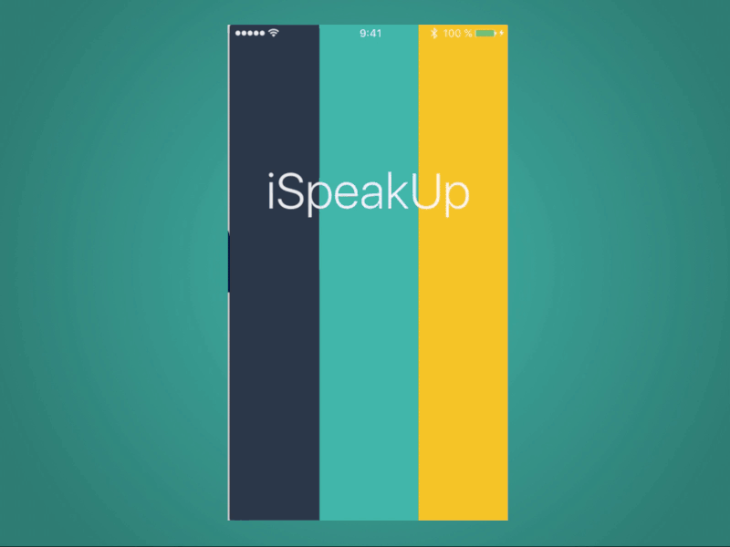 iSpeakUp Splash Animation animation app bar design mobile pictograms splash tab tabbar user attention ux
