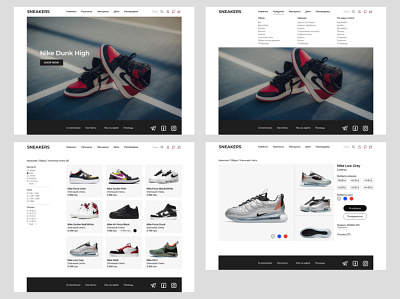 Sport store design illustration typography ui ux web design