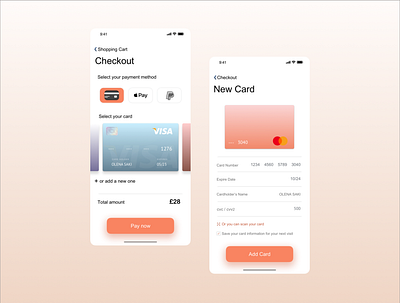 Daily UI - 002 - Credit Card Checkout app design graphic design interface sketch ui