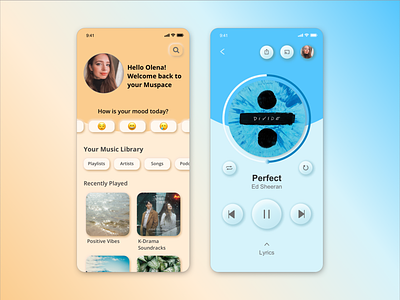 Daily UI 009 - Music Player app branding dailyui dailyui009 design interface music music player sketch ui