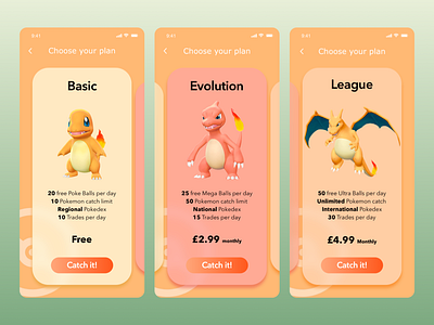 Daily UI 030 - Pricing app daily ui 030 dailyui design game interface pokemon pricing sketch ui