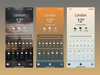 Daily UI 037 - Weather app daily ui 037 dailyui graphic design interface sketch ui weather