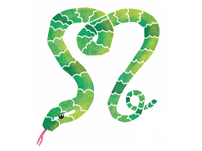 Snake Heart Design animals art deck of cards design endangered green heart illustration nature shape snake