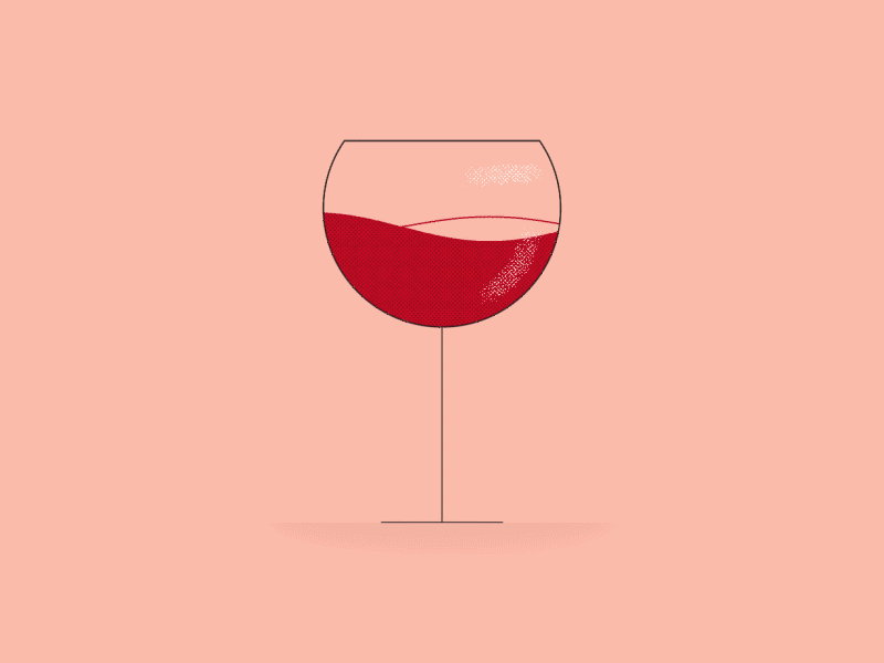 Wine and Dine 2d ae after effects animation art colour design drink gif glass gradient halftone illustration illustrator loop motion motion design shape shapes wine
