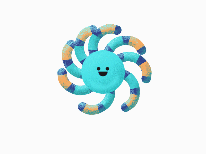 Octopus 2d ae after effects animation art colour design gif illustration illustrator loop motion motion design nature octopus shape shapes vector