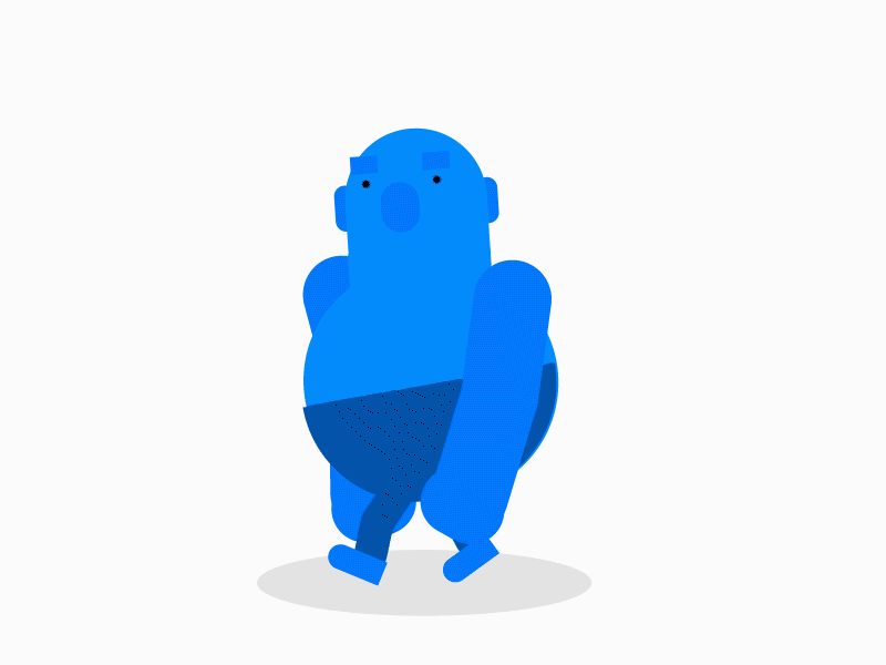Blue Man 2d ae after effects animation character colour design duik duik bassel gif illustration illustrator loop motion motion design shape shapes vector