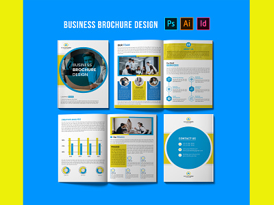 BUSINESS BROCHURE 3d logo adobe indesign annual report brochure design business card catalogue design company profile design flyer graphic design logo magazine proposal
