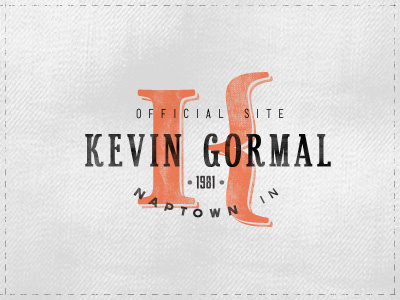 Kevin Gormal brand font icon identity logo typography vintage website