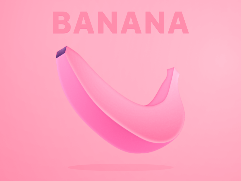 Pink Banana by RuKi on Dribbble