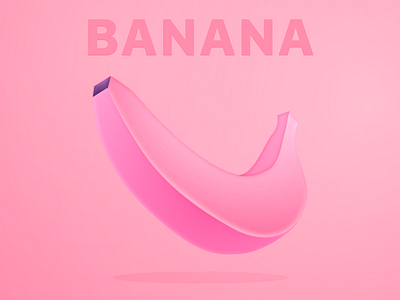 Pink Banana design idea illustration new