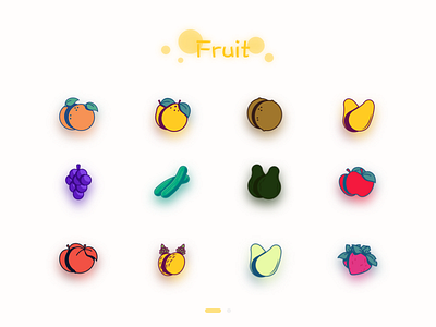 Fruit Icons colorful fruit icon motion