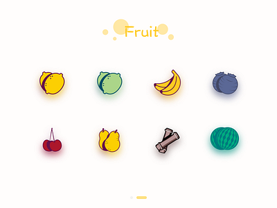 Fruit Icons colorful fruit icon motion