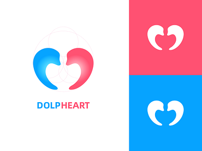 DOLPHEART dolphin hands heart logo