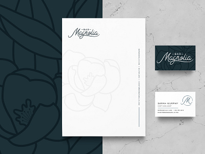 Bar Magnolia | Marketing business card design letterhead marketing marketing collateral