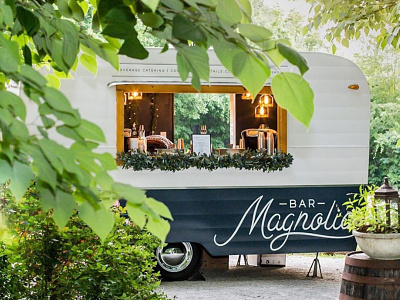 Bar Magnolia | Truck Sign branding food truck logo nashville sign signage vector vehicle wrap
