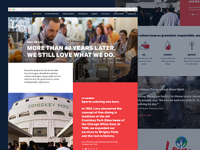 Levy Restaurants | Website Design web design website website design website development