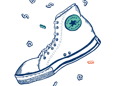 Chuck graphic design illustration nostalgic shoe