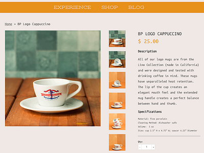 Barista Parlor E-Commerce coffee e commerce ux web web design web development