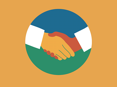 Handshake education icon iconography illustration
