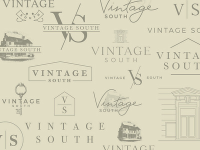 Vintage South brand identity branding design illustration logo nashville ux web web design