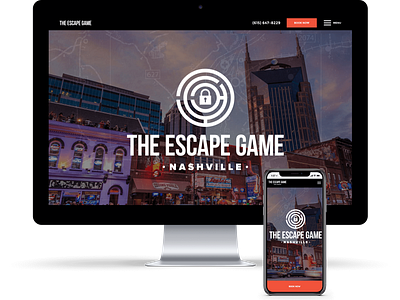 The Escape Game brand identity branding logo nashville web web design